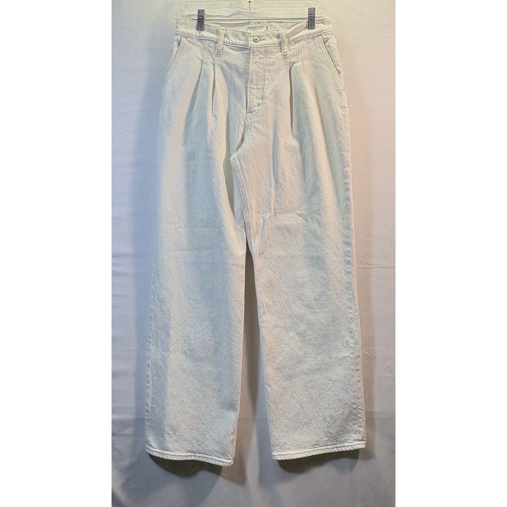 Abercrombie‎ & Fitch Jeans Women 90s Relaxed Straight High Rise Cream 29/8R